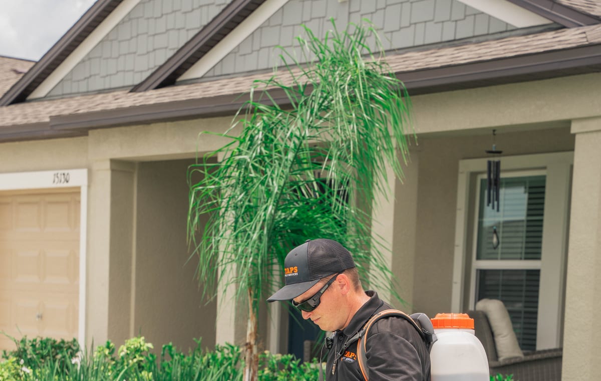 Taps Pest Services technician providing pest control in Plant City, FL